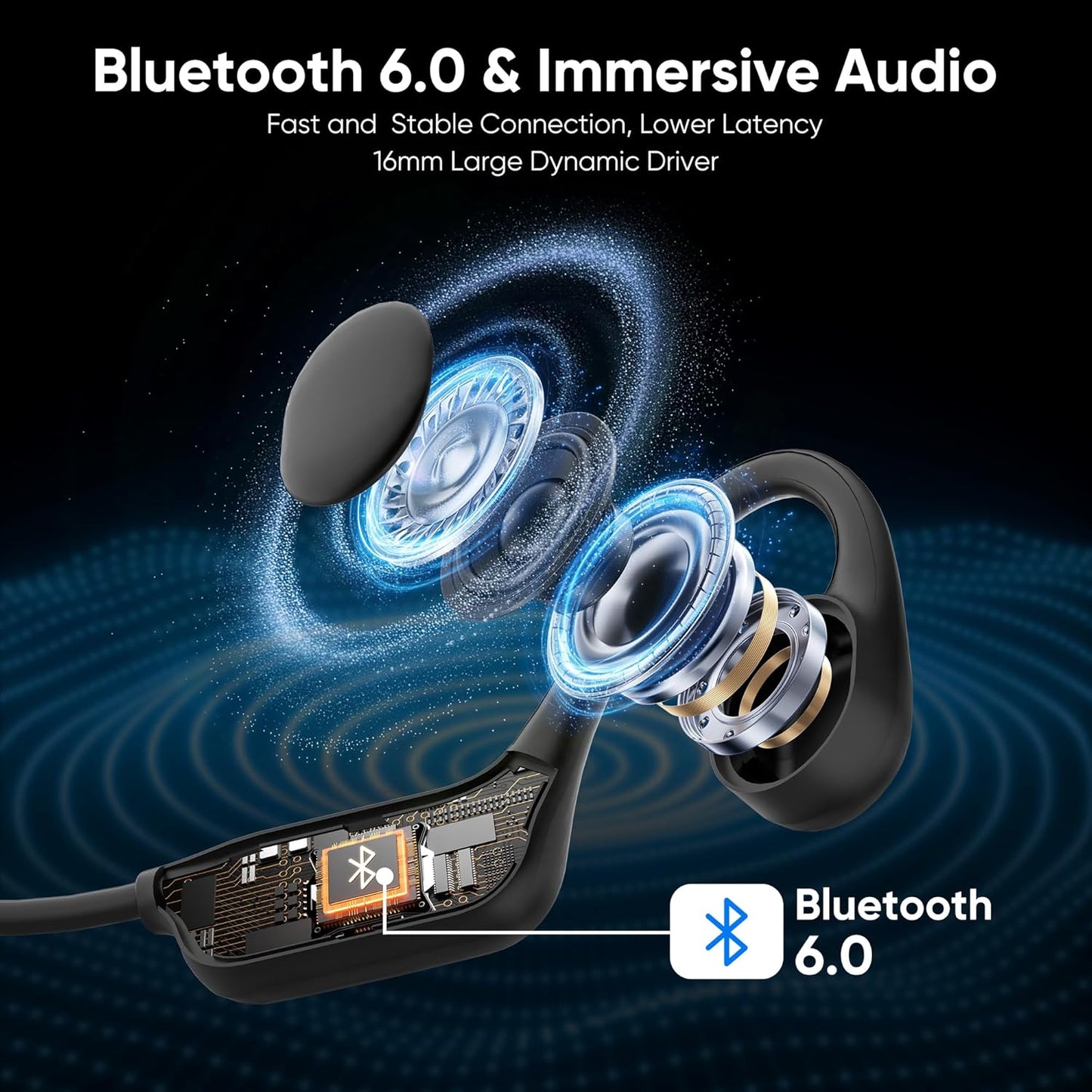 Auriculares Bluetooth de conducción ósea impermeables