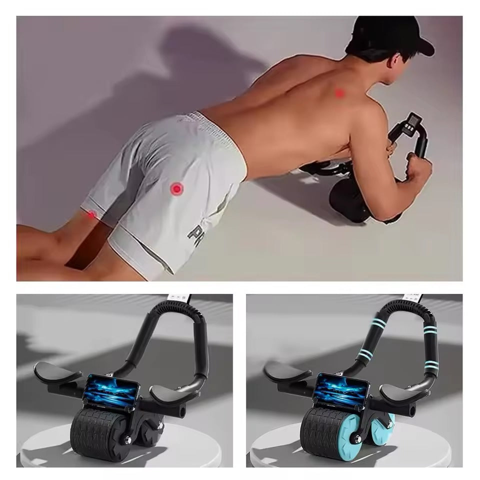 Rodillo Abdominal 2 en 1 con Rebote Automático
