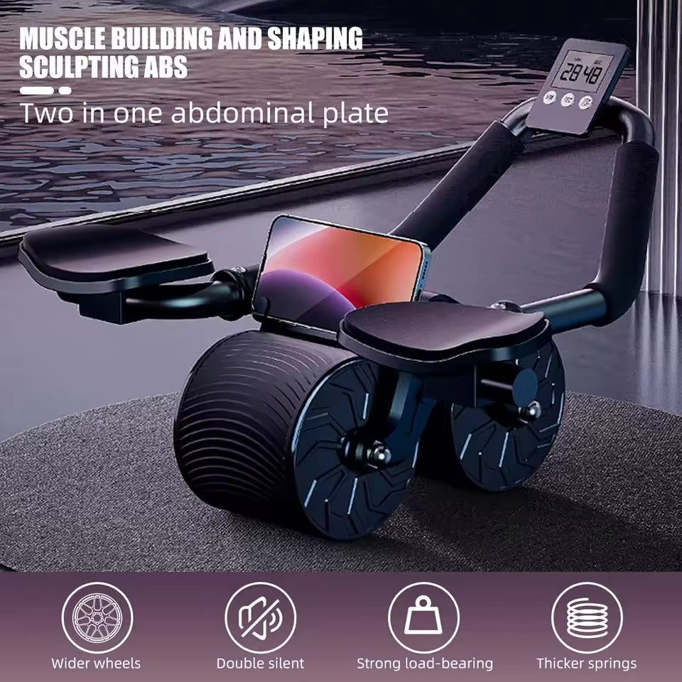 Rodillo Abdominal 2 en 1 con Rebote Automático